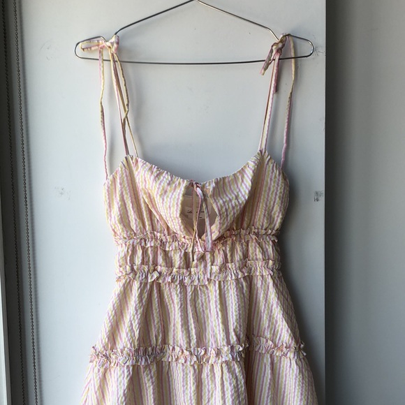 NWT Lovers + Friends Kai Striped Seersucker Dress! - Picture 4 of 16
